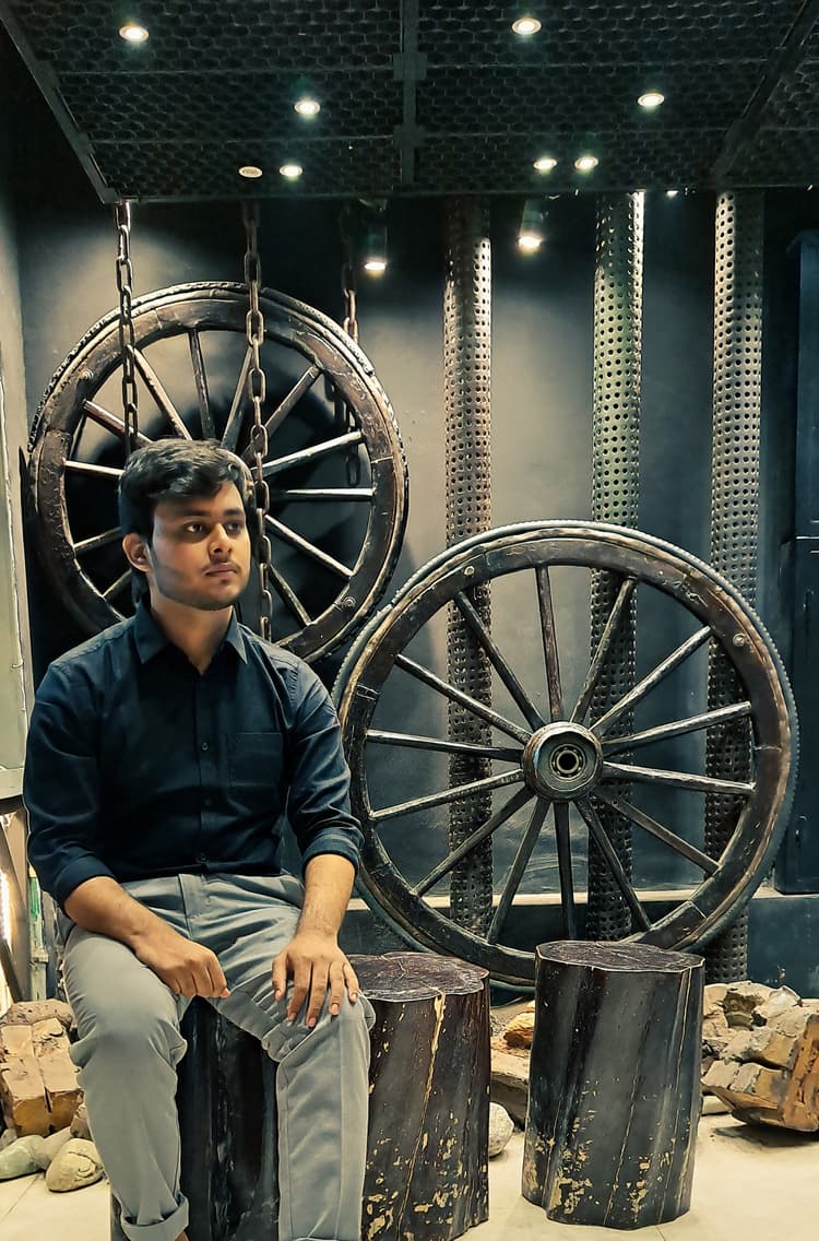 Khalid Umar at his desk